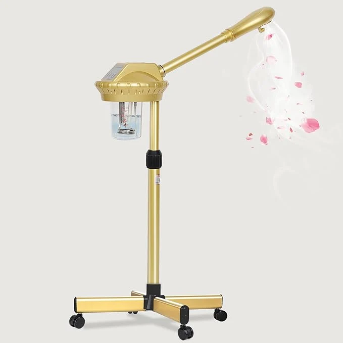 Relaxed Professional Facial Steamer on Wheels Spa Face Steamer Easy-to-Use