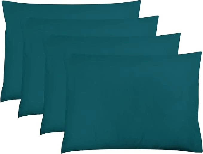 Carefully Designed ZPECC Pillow Cases King Size Set of 4 20×36 Envelope Closure Pillowcases Soft Plain Brushed Microfiber Covers Hypoallergenic Breathable Teal Outstanding