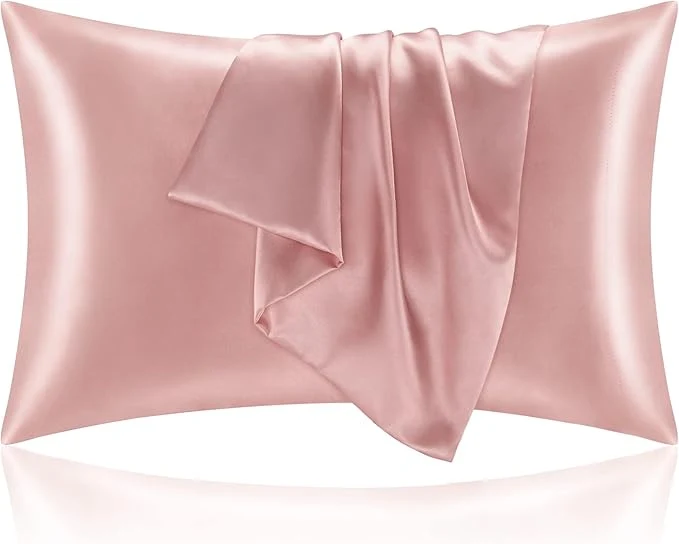 User-Friendly BEDELITE Satin Pillowcase with Zipper Rose Pink King Size Pillow Cases Set of 2 Super Soft and Cooling Similar to Silk Pillow Cases Gift for Women Men 20×36 Inches Efficient