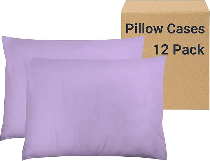 Selected ZPECC Pillow Cases Standard Size Set of 12 20×26 Envelope Closure Pillowcases Soft Plain Brushed Microfiber Covers Hypoallergenic Breathable Lavender Optimized