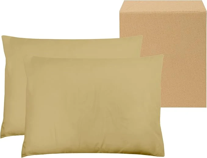 Convenient ZPECC Pillow Cases Bulk 24 Pack – Standard Pillowcases with Envelope Closure Soft Brushed Microfiber Pillow Cover for Hotel Airb amp bs Hospital Bedding Essential Cream Yellow Selected