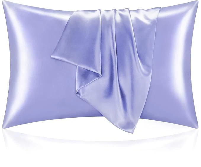 Exclusive BEDELITE Satin Pillowcase for Hair and Skin Super Soft and Cooling Similar to Silk Pillow Cases 2 Pack with Envelope Closure Gift for Women Men 20 quot x30 quot Queen Size Lilac Detailed
