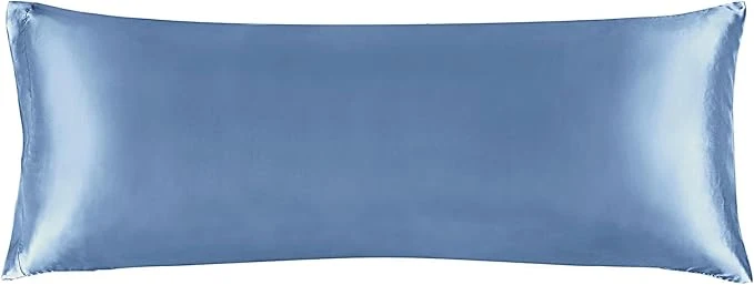 Powerful BEDELITE Satin Body Pillow Cover Super Soft and Cooling Body Pillow Pillowcase for Hair and Skin Breathable Silky Full Long Pillowcase Cover 20 quot x54 quot Airy Blue First-Class