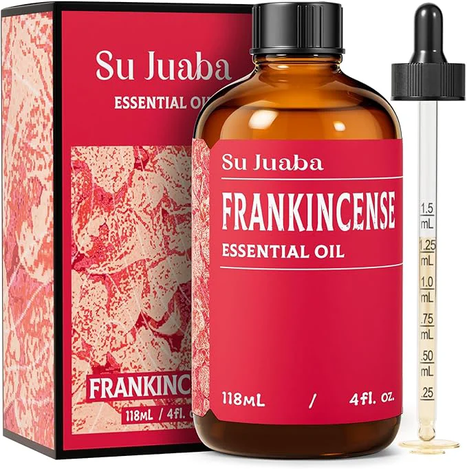 Genuine SU JUABA Frankincense Essential Oil 4 Fl Oz Pure Frankincense Oil Reusable