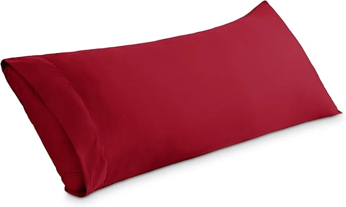 Trendy Bare Home Microfiber Body Pillow Cover – Ultra Soft amp Cooling – Double Brushed – Pillowcase with Envelope Closure – Easy Care 20 39 39 x54 39 39 Body Pillow Cover Red Dependable