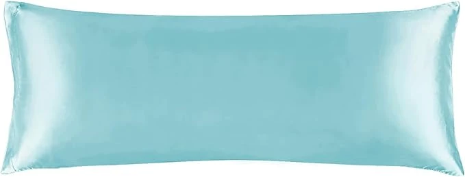 Elegant BEDELITE Satin Body Pillow Cover Super Soft and Cooling Body Pillow Pillowcase for Hair and Skin Breathable Silky Full Long Pillowcase Cover 20 quot x54 quot Blue Excellent