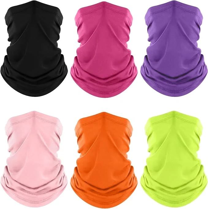 Solid Fuinloth Neck Gaiter 6 Pack Cooling UV Protection Bandana Face Mask Gator Scarf World-Class