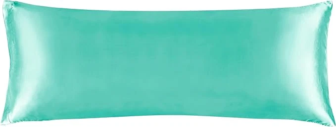 Unique BEDELITE Satin Body Pillow Cover Super Soft and Cooling Body Pillow Pillowcase for Hair and Skin Breathable Silky Full Long Pillowcase Cover 20 quot x54 quot Turquoise Contemporary