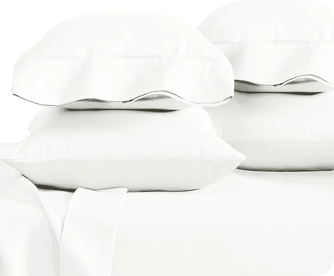 Eco-Friendly Bare Home Microfiber Bulk Pillow Cases – King Set of 4 – Cooling Pillowcases – Double Brushed – Ivory Pillowcases 4 Pack – Easy Care King – 4 Pack Ivory Sustainable