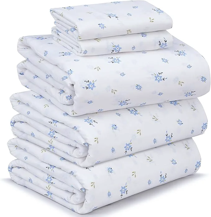 Smart RUVANTI Cotton Sheets – Split King Size Percale Bedding Cooling amp Breathable Floral Design Durable with a Crisp Soft amp Comfortable Feel 16 quot Deep Pocket 5-Piece Set Phulkari Secure