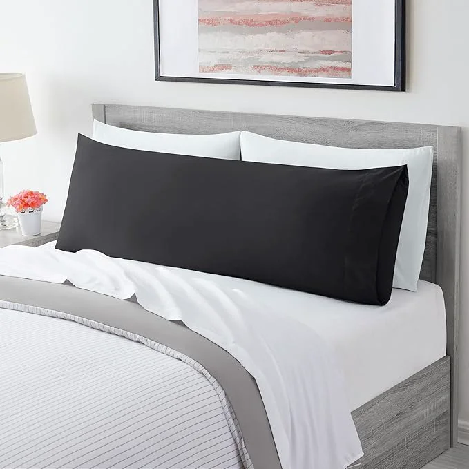 Top-Quality Mellanni Pillow Case – 1 PC Iconic Collection Pillowcases – Hotel Luxury Extra Soft Cooling Pillow Cover – Envelope Closure – Wrinkle Fade Stain Resistant Body 20 quot x 54 quot Black Efficient