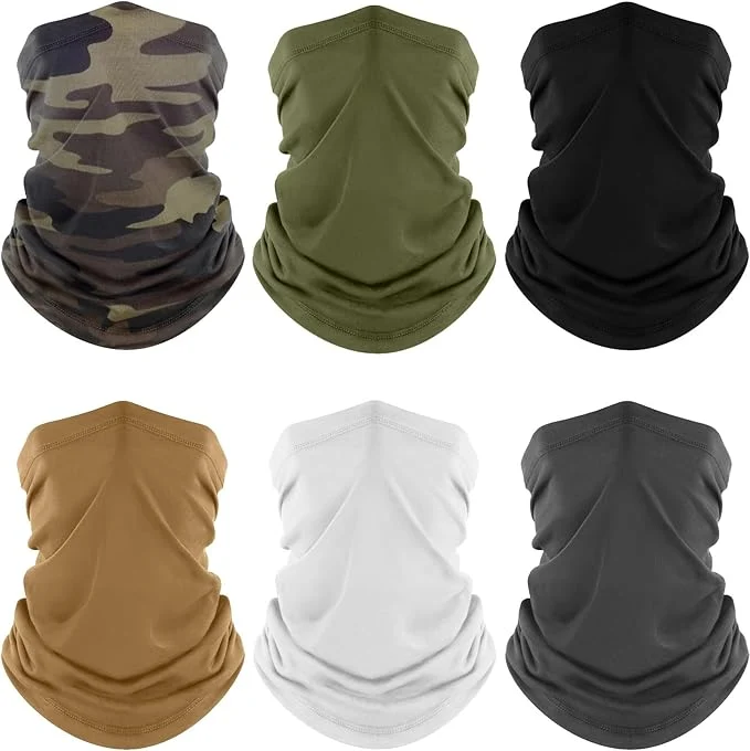 Pure Fuinloth Neck Gaiter 6 Pack Cooling UV Protection Bandana Face Mask Gator Scarf User-Friendly