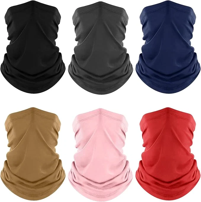 Versatile Fuinloth Neck Gaiter 6 Pack Cooling UV Protection Bandana Face Mask Gator Scarf Exclusive
