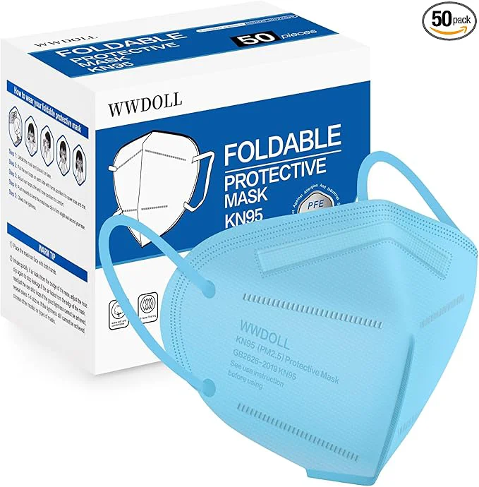 Smart WWDOLL KN95 Face Mask 50 Pack 5-Layers Breathable KN95 Masks Premium