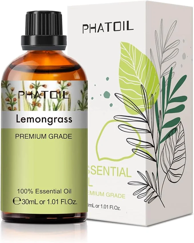 Premium Material Lemongrass Essential Oil 1.01fl.oz 30ml PHATOIL Lemongrass Oils Long Lasting Efficient