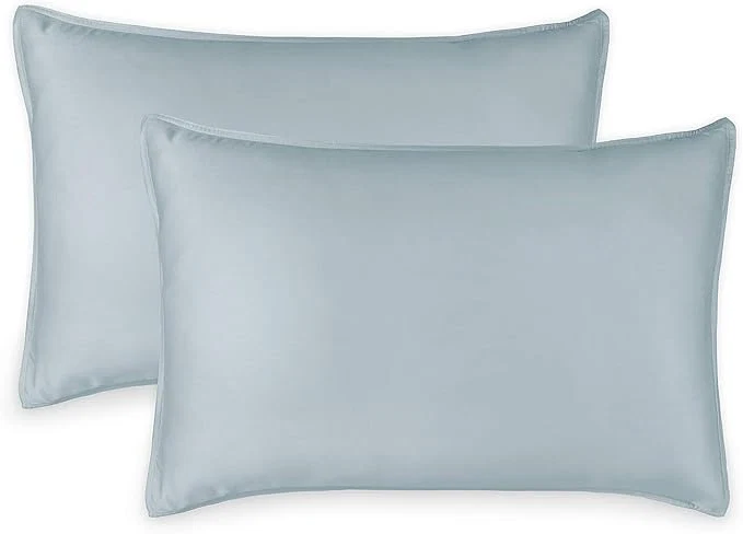Trusted King Pillowcases by Pure Bamboo Organic Viscose Derived from Bamboo Luxuriously Soft amp Cooling Double Stitching Envelope Closure 2 King Pillowcases Sterling Blue Certified
