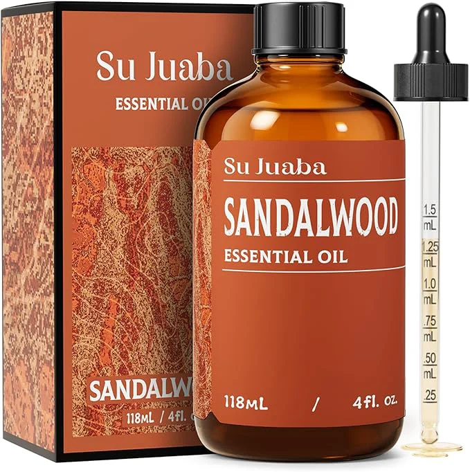 Contemporary SU JUABA Sandalwood Oil 4 Fl Oz Natural Aromatherapy Oil Powerful