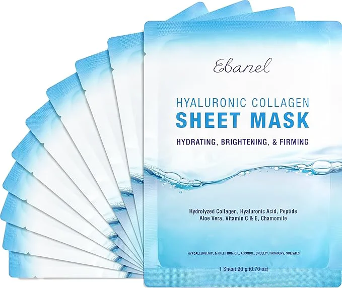 Durable Ebanel 10 Pack Collagen Face Mask Authentic