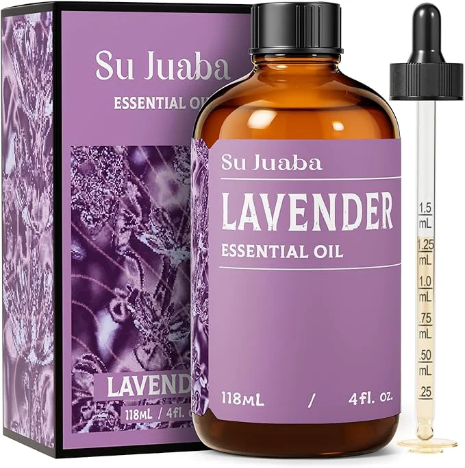Premium Material SU JUABA Lavender Essential Oil 4 Fl Oz Pure Natural Aromatherapy Oil Sophisticated