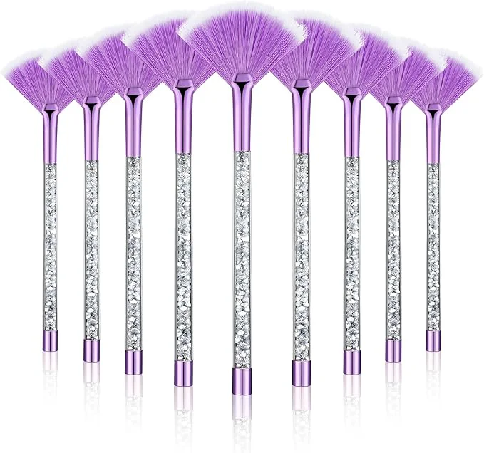 High-Performance 9 Pieces Facial Fan Mask Brushes Soft Facial Applicator Brushes Tools Excellent