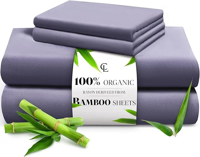 First-Class LuxClub Full Size Bed Sheets Rayon Derived from Bamboo Cooling Sheets Breathable amp Soft Deep Pocket Up to 16 quot Hotel Luxury Silky Sheets Full Size Set Light Grey Proven