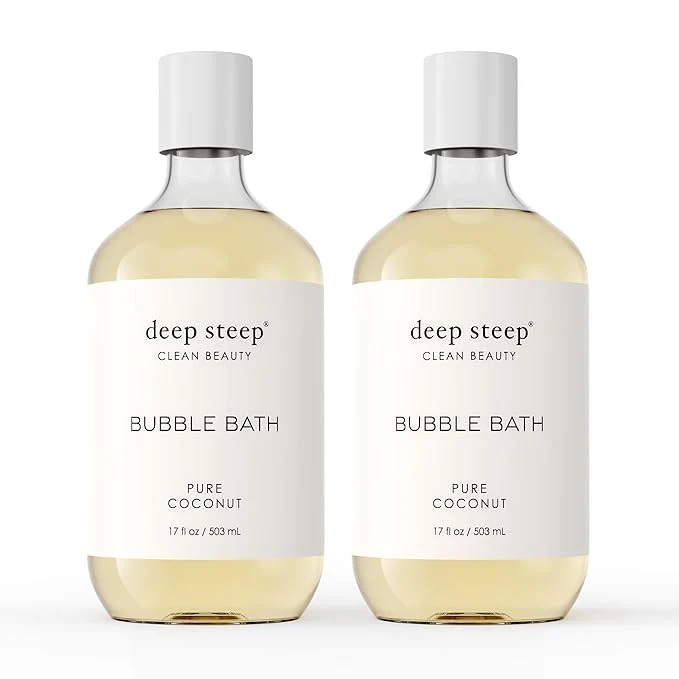 Refined Deep Steep Bubble Bath Pure Coconut 17 oz – Hypoallergenic Clinically Tested Unique