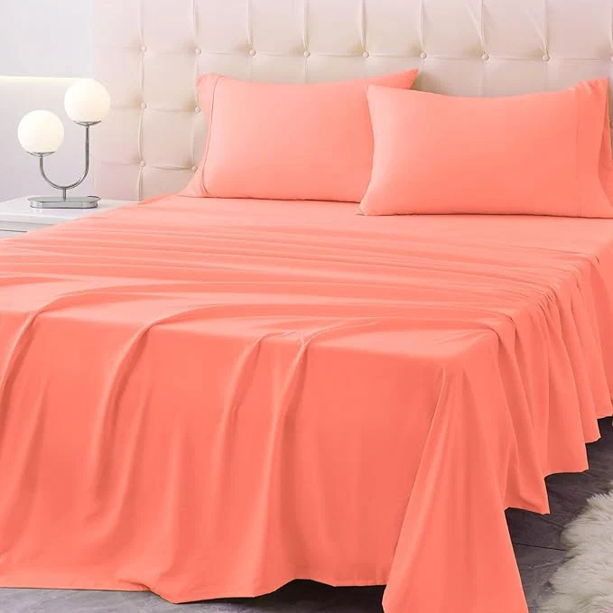 Authentic Queen Size Bed Sheet Set – 4 Piece Soft Microfiber Sheets with Deep Pockets Cooling Technology and Wrinkle- Pillowcase. Hotel-Quality Durable Bedding Desert Flower Fine Crafted