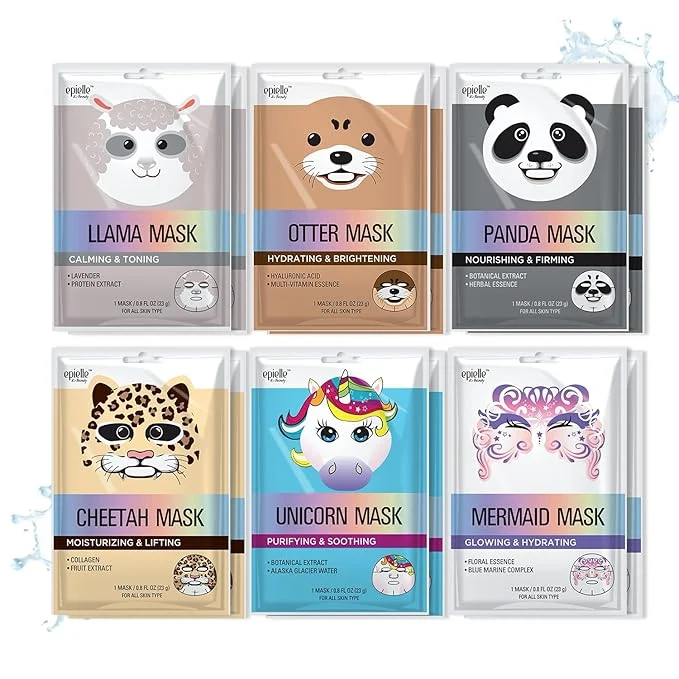 Superior Epielle Character Face Mask Mystical Safari 12 Pack Fun Effective Korean Sophisticated