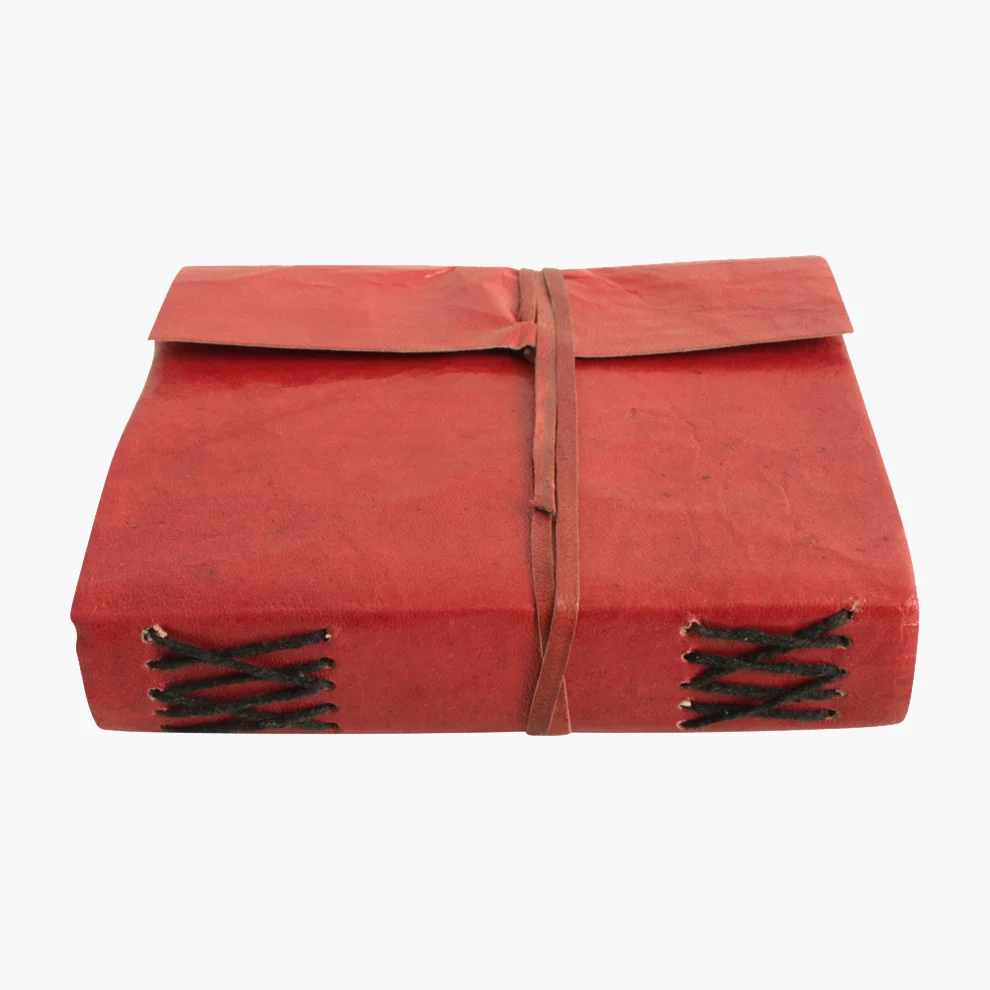 Breathable Vora leather travelbook red Flexible