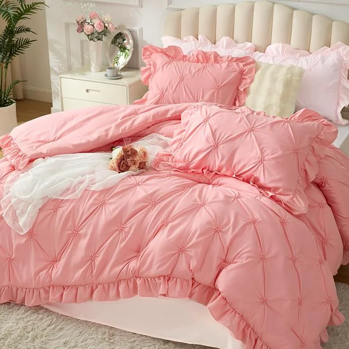 Outstanding BEDELITE Pink Comforter Set Queen Relaxed