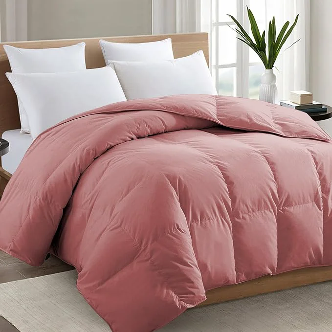 Practical TEXARTIST Premium 2100 Series Queen Comforter All Season Breathable Dusty Pink Unique