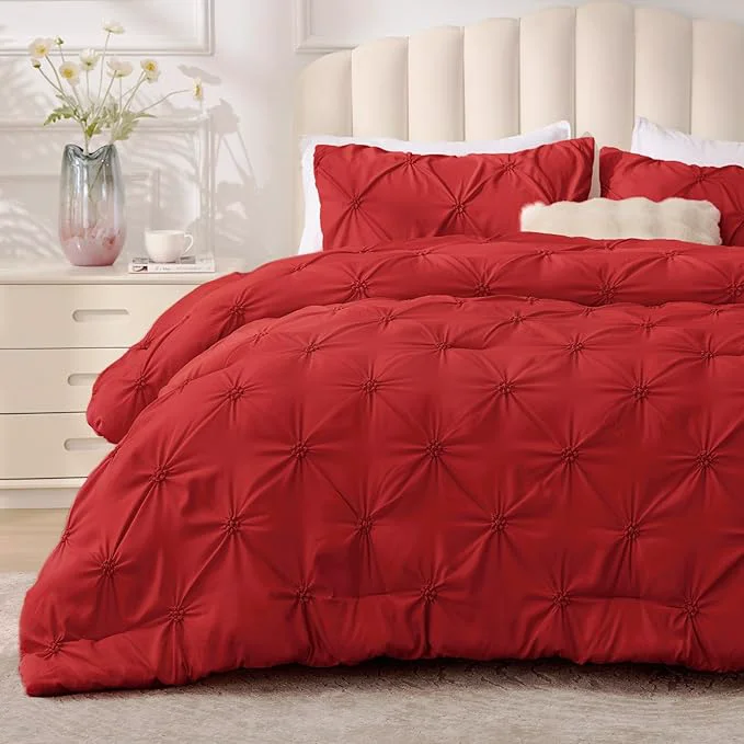 Excellent BEDELITE Red King Size Comforter Set Prestigious