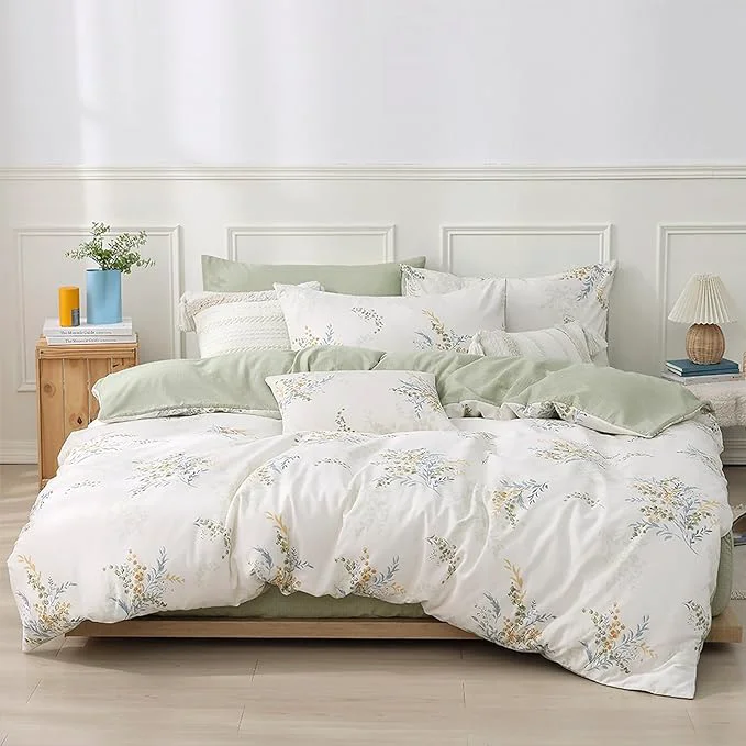 Fashionable LEMIROE White Cotton Comforter Twin Size 2Pcs Healthy