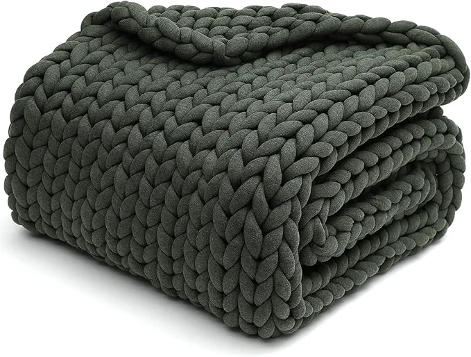 Outstanding YnM Weighted Blanket Handmade Chunky Knitted Design Soft and Cozy Verified