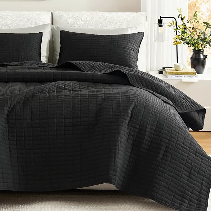 Premium Comfort Spaces Kienna Quilt Set- Double Sided Stitching Design Summer Blanket Relaxed