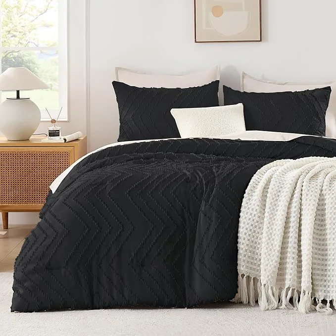 Carefully Designed Andency Black Comforter King Boho Soft Fluffy Warm Lightweight Bedding Organic