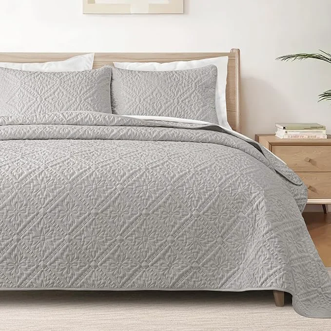 Solid Exclusivo Mezcla King Quilt Bedding Set Lightweight Soft Bedspreads Coverlets Optimized