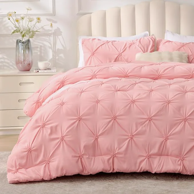 Convenient BEDELITE Pink King Size Comforter Set Optimized