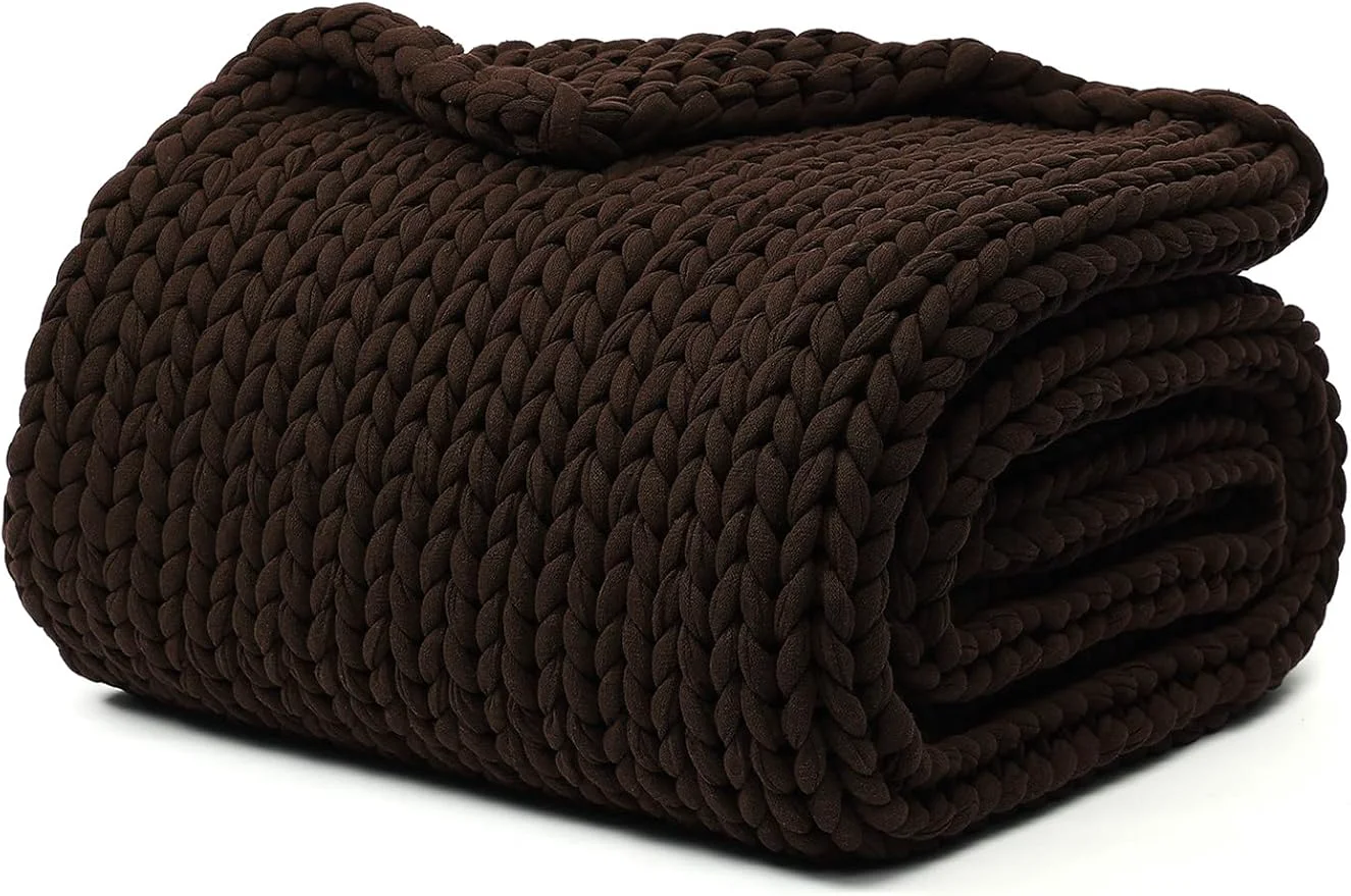Trendy YnM Cotton Weighted Blanket Handmade Chunky Knitted Design Soft and Cozy High-Quality