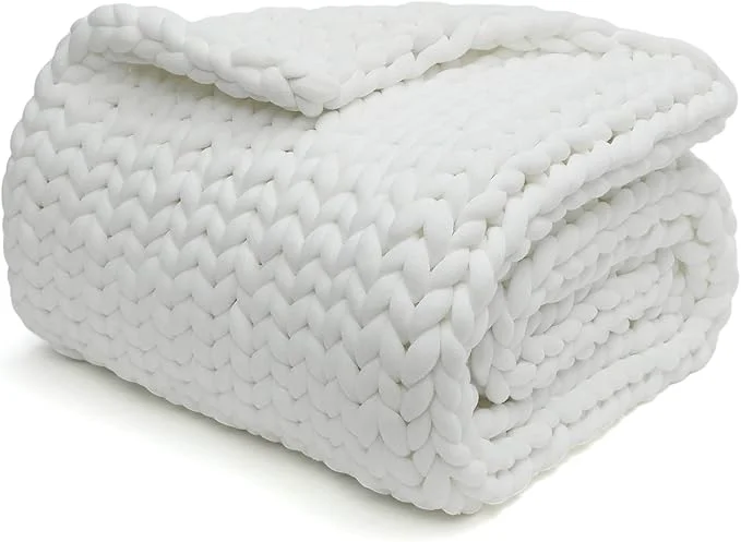 Comfortable YnM Knitted Weighted Blanket Hand Made Chunky Knit Weighted Throw Blanket Verified