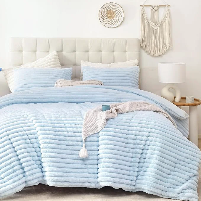 Classic Smoofy Fluffy Twin Comforter Sets 2 Pieces High-Grade