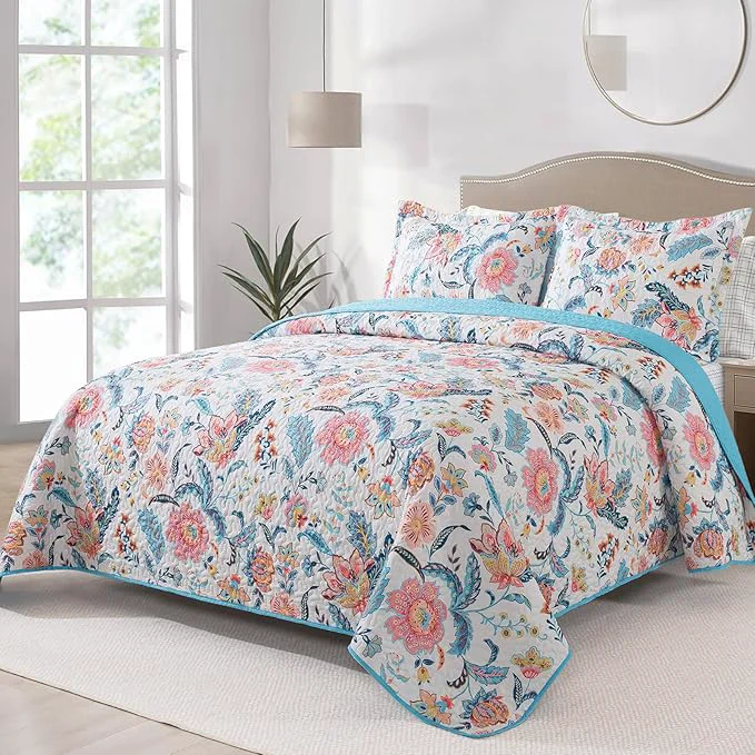Exceptional BEDIFANY Garden Cotton Filling King Size Quilt Set Official