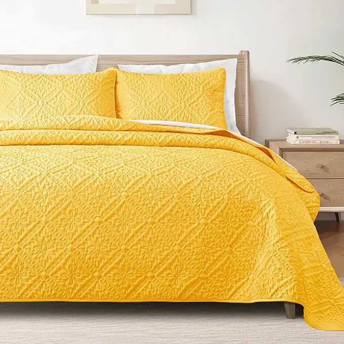 Sustainable Exclusivo Mezcla Queen Quilt Bedding Set Lightweight Soft Bedspreads Coverlets Green