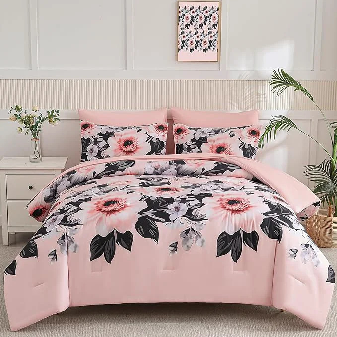 Elite Yogeneg Queen Comforter Set 7 Piece Bed in a Bag Soft Microfiber Comforter Prestigious