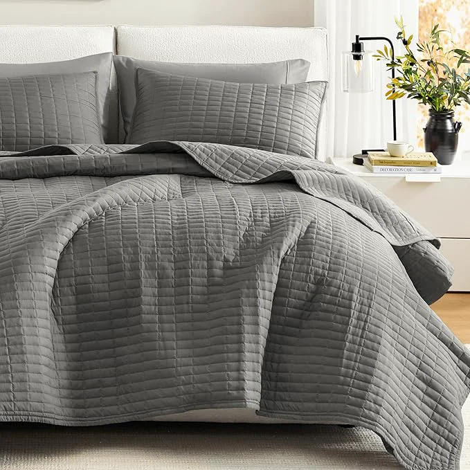 Artisan Comfort Spaces Kienna Quilt Set- Double Sided Stitching Design Summer Blanket Selected