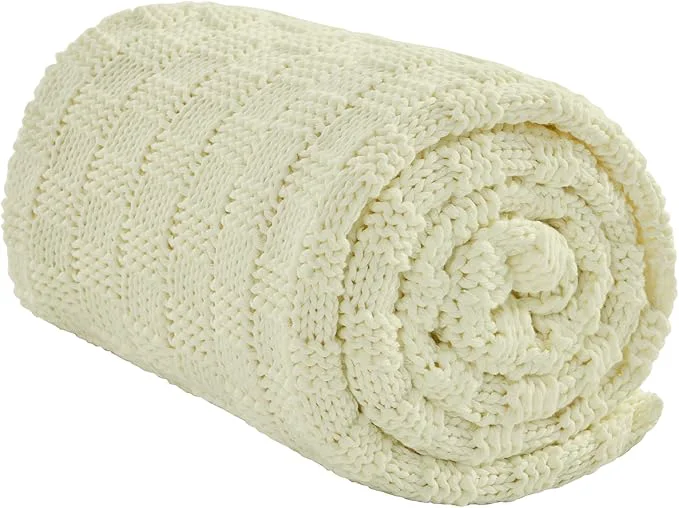 World-Class Knitted Weighted Blanket for Adult No Beads Heavy Blanket 50 x 60” 7lbs Efficient