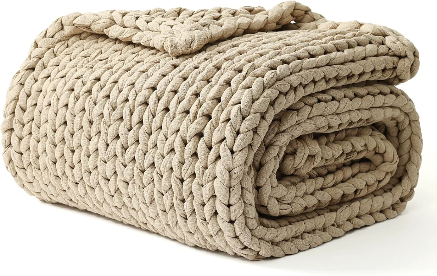 World-Class YnM Cotton Weighted Blanket Handmade Chunky Knitted Design Soft and Cozy Trusted
