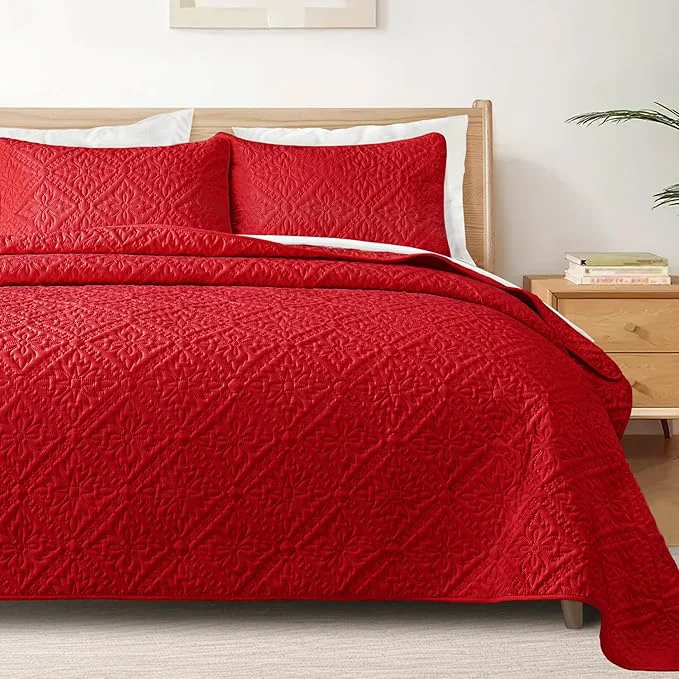 Exclusivo Mezcla King Quilt Bedding Set Lightweight Soft Bedspreads Coverlets Functional