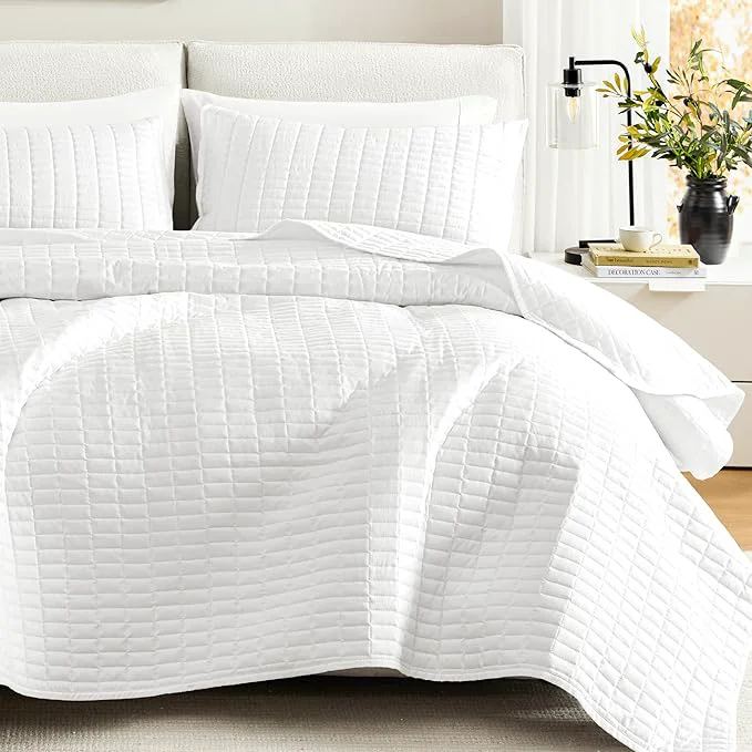 Effective Comfort Spaces Kienna Quilt Set- Double Sided Stitching Design Summer Blanket Prestigious