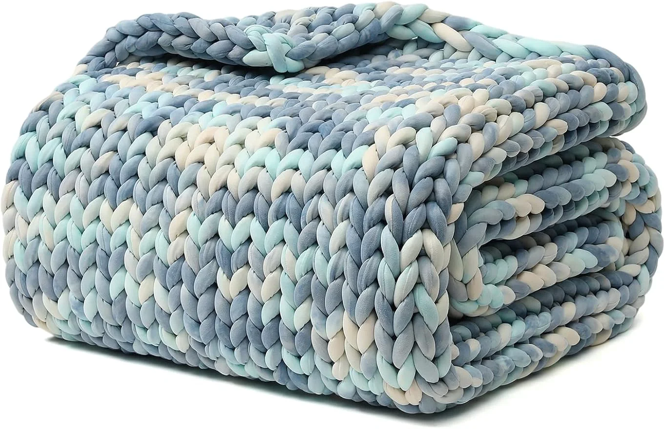 Smooth YnM Weighted Blanket Handmade Chunky Knitted Design Soft and Cozy Prestigious